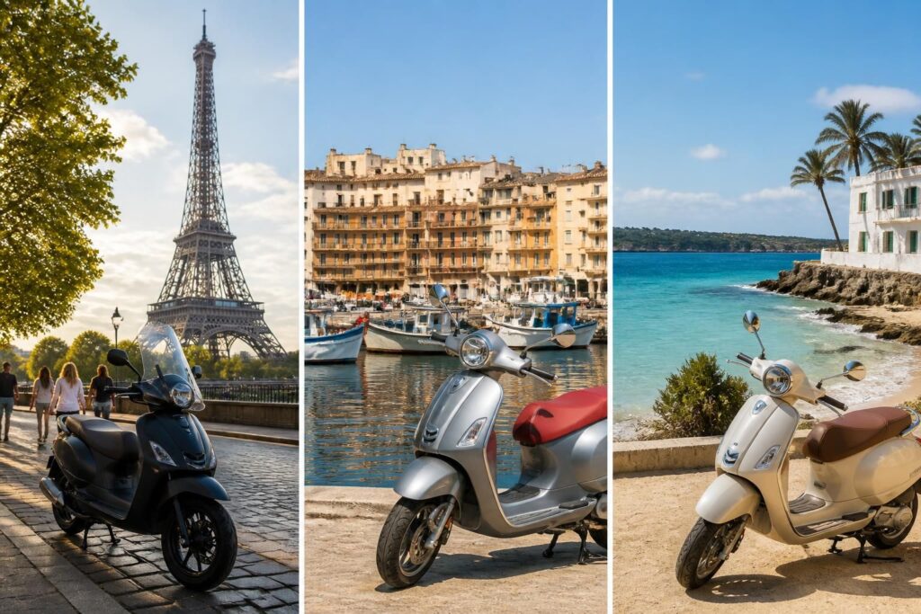 découvrez où louer un scooter à paris, marseille et majorque pour explorer ces villes en toute liberté. conseils, adresses et tarifs pour une location facile et rapide.