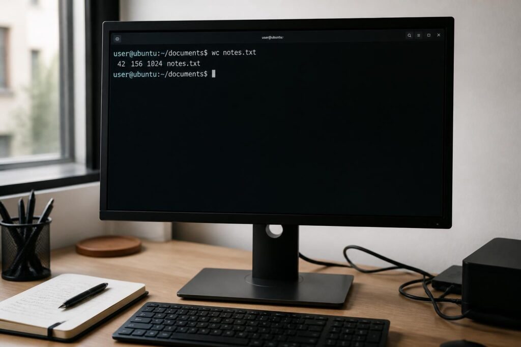 apprenez à utiliser la commande linux wc pour compter facilement les lignes, mots et caractères dans vos fichiers. guide pratique et exemples d'utilisation.
