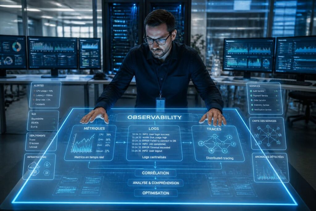 découvrez ce qu'est l'observabilité informatique, ses principes fondamentaux et les enjeux clés pour optimiser la performance et la fiabilité des systèmes informatiques.
